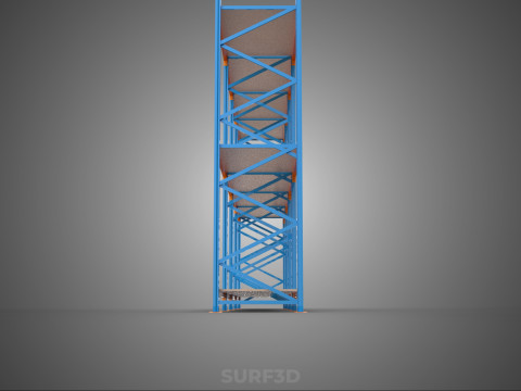 SHELF WOOD STEEL WAREHOUSE METAL SHELVING STORAGE RACK ORGANIZE Modèle 3D