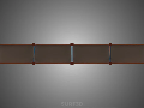 SHELF WOOD STEEL WAREHOUSE METAL SHELVING STORAGE RACK ORGANIZE 3D Model