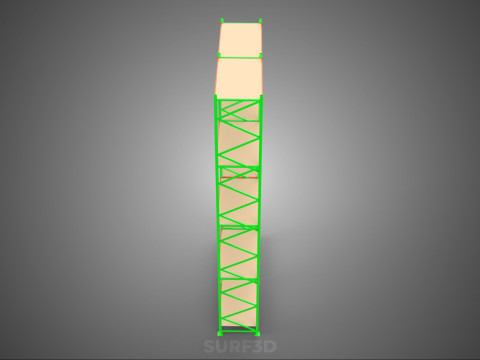 VERTICAL TOWER WOOD STEEL WAREHOUSE METAL SHELVING STORAGE RACK 3D 模型
