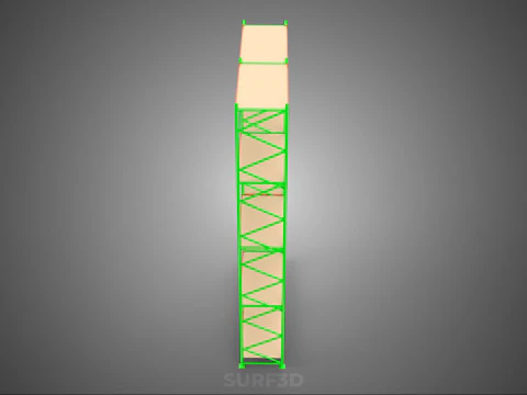 VERTICAL TOWER WOOD STEEL WAREHOUSE METAL SHELVING STORAGE RACK 3D Model