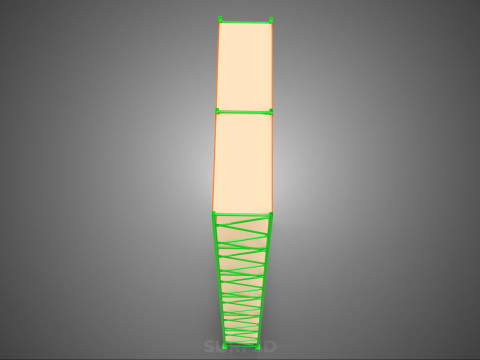 UPRIGHT TOWER WOOD STEEL WAREHOUSE METAL SHELVING STORAGE RACK 3D Model