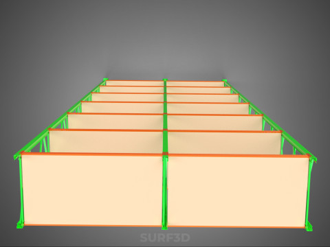 UPRIGHT TOWER WOOD STEEL WAREHOUSE METAL SHELVING STORAGE RACK 3D Model