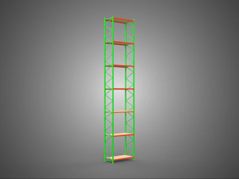 SCAFFALI A TORRE SCAFFALI VERTICALI IN LEGNO METALLO PER STOCCAGGIO Modello 3D