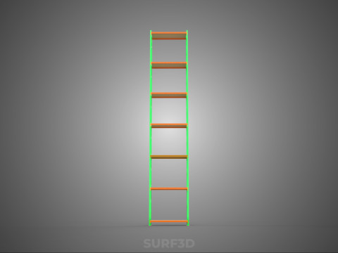 TOWER RACK UPRIGHT VERTICAL WOOD METAL WAREHOUSE SHELVES STORAGE Model 3D