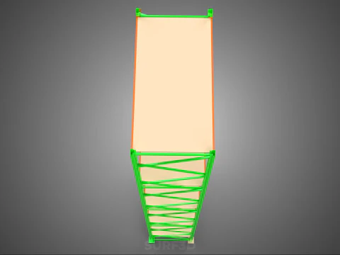 VERTICAL UPRIGHT TOWER WOOD STEEL METAL SHELVING STORAGE RACK UP 3D Model