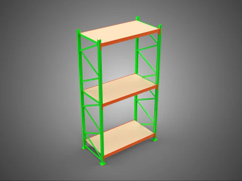 CADRE RACK &Eacute;TAG&Egrave;RE BOIS ACIER ENTREP&Ocirc;T &Eacute;TAG&Egrave;RES M&Eacute;TALLIQUES PLATEAU DE RANGEMENT Modèle 3D