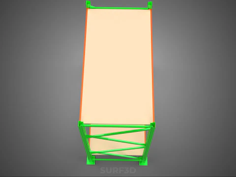 FRAME RACK SHELF WOOD WAREHOUSE METAL MODULAR SHELVING STORAGE 3D Model