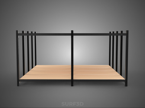 MODÜLER EKRAN ÇERÇEVE DEPO RAF DEPOLAMA RAF AHŞAP METAL 3D Model