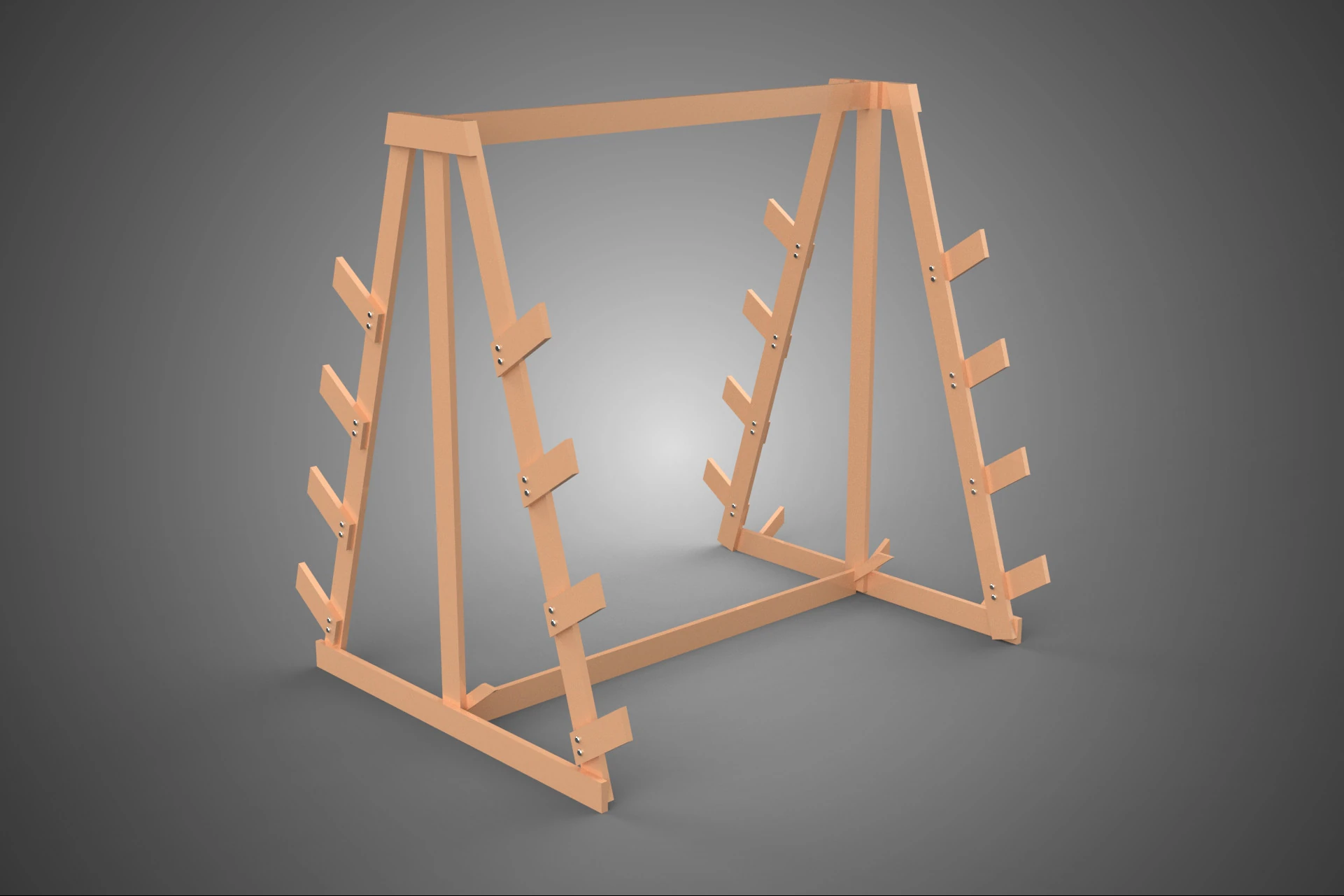 SHOP UTILITY STAND WOOD FRAME DISPLAY RACK STORAGE ARM SHELVING 3D Model .c4d .max .obj .3ds .fbx .stl .blend 