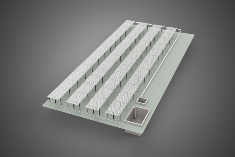 LAYOUT PARALLEL ROWS PLANT CROP FARM MODERN CULTIVATION FACTORY 3D Model .c4d .max .obj .3ds .fbx .stl .blend