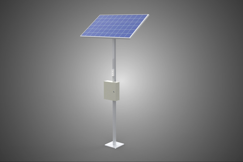 독립형 태양광 패널 에너지 전원 콘센트 소켓 제어 상자 3D 모델 .c4d .max .obj .3ds .fbx .stl .blend