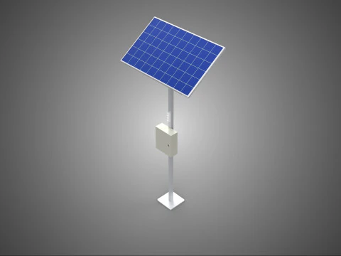 STANDALONE SOLAR PANEL ENERGY POWER OUTLETS SOCKETS CONTROL BOX 3D Model