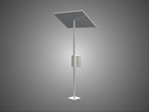 독립형 태양광 패널 에너지 전원 콘센트 소켓 제어 상자 3D 모델