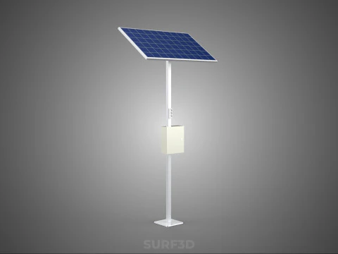STANDALONE SOLAR PANEL ENERGY POWER OUTLETS SOCKETS CONTROL BOX 3D Model