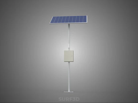 STANDALONE SOLAR PANEL ENERGY POWER OUTLETS SOCKETS CONTROL BOX 3D Model