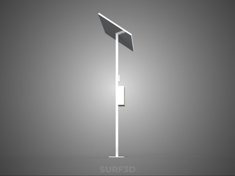 독립형 태양광 패널 에너지 전원 콘센트 소켓 제어 상자 3D 모델