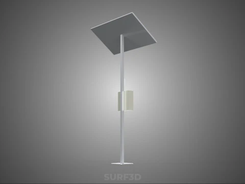 STANDALONE SOLAR PANEL ENERGY POWER OUTLETS SOCKETS CONTROL BOX 3D Model