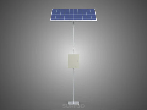 STANDALONE SOLAR PANEL ENERGY POWER OUTLETS SOCKETS CONTROL BOX 3D Model