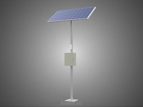 STANDALONE SOLAR PANEL ENERGY POWER OUTLETS SOCKETS CONTROL BOX 3D Model