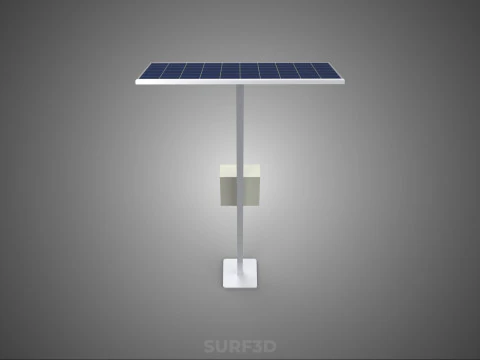 STANDALONE SOLAR PANEL ENERGY POWER OUTLETS SOCKETS CONTROL BOX 3D Model