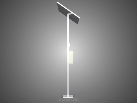 독립형 태양광 패널 에너지 전원 콘센트 소켓 제어 상자 3D 모델