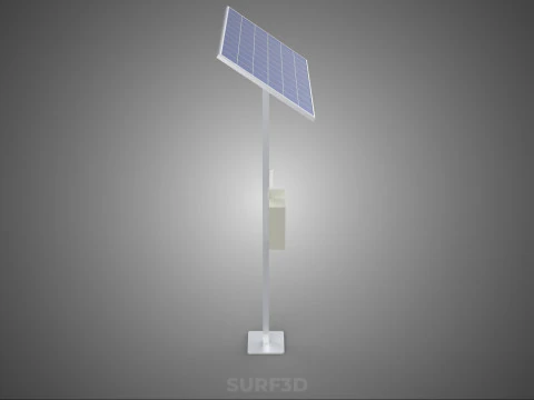 STANDALONE SOLAR PANEL ENERGY POWER OUTLETS SOCKETS CONTROL BOX 3D Model