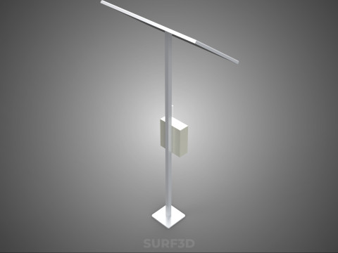 독립형 태양광 패널 에너지 전원 콘센트 소켓 제어 상자 3D 모델