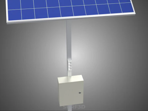 STANDALONE SOLAR PANEL ENERGY POWER OUTLETS SOCKETS CONTROL BOX 3D Model