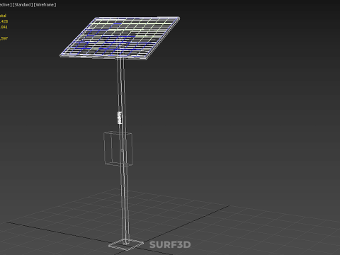 독립형 태양광 패널 에너지 전원 콘센트 소켓 제어 상자 3D 모델