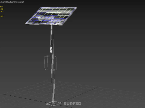 STANDALONE SOLAR PANEL ENERGY POWER OUTLETS SOCKETS CONTROL BOX 3D Model