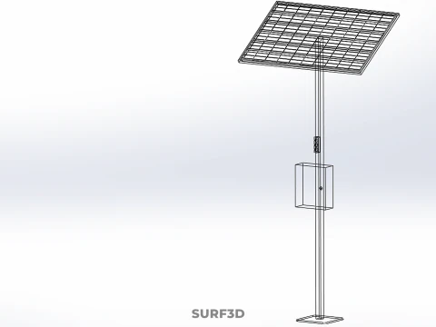 STANDALONE SOLAR PANEL ENERGY POWER OUTLETS SOCKETS CONTROL BOX 3D Model
