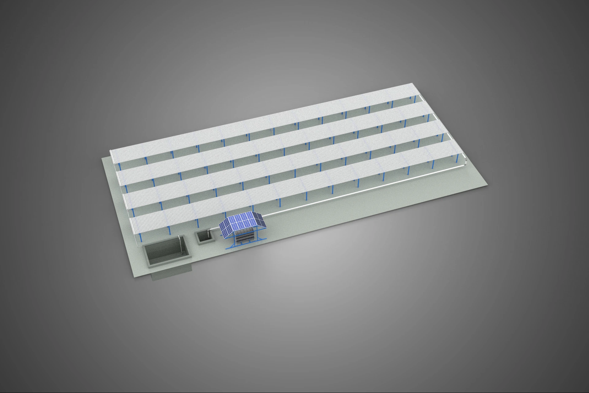 PLANT CROP FARM CULTIVATION FACTORY LAYOUT IOT SOLAR POWERED NFT 3D Model .c4d .max .obj .3ds .fbx .stl .blend 