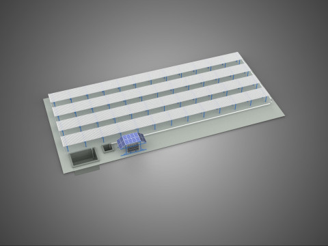 PLANT CROP FARM CULTIVATION FACTORY LAYOUT IOT SOLAR POWERED NFT 3D Model