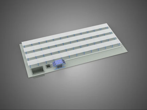 पौधा फसल फार्म खेती फैक्टरी लेआउट आईओटी सौर ऊर्जा संचालित एनएफटी 3D मॉडल