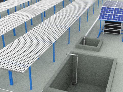 PLANT CROP FARM CULTIVATION FACTORY LAYOUT IOT SOLAR POWERED NFT 3D मॉडल