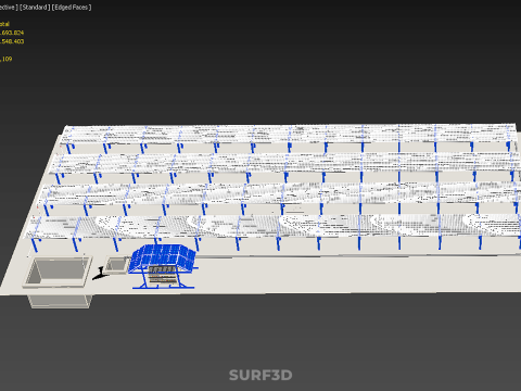 PLANT CROP FARM CULTIVATION FACTORY LAYOUT IOT SOLAR POWERED NFT 3D मॉडल