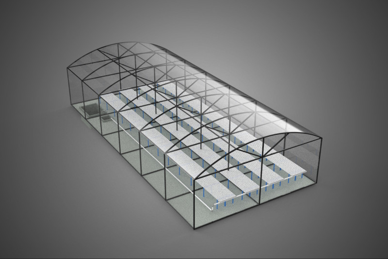 GREENHOUSE PLANT FARM CULTIVATION AEROPONIC HYDROPONIC GARDEN 3D Model .c4d .max .obj .3ds .fbx .stl .blend 