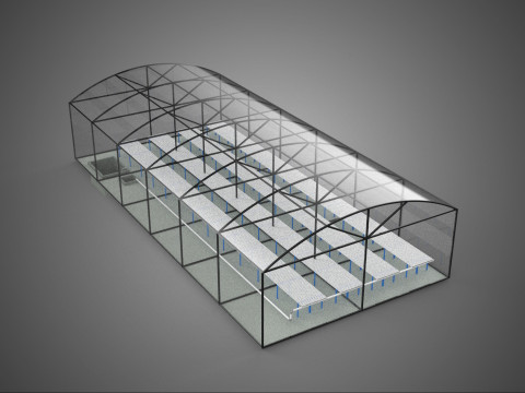 GREENHOUSE PLANT FARM CULTIVATION AEROPONIC HYDROPONIC GARDEN 3D Modell