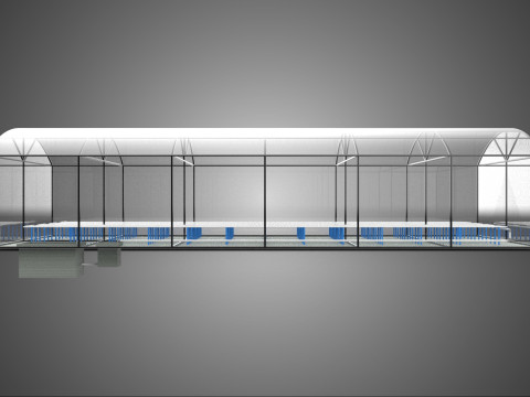 GREENHOUSE PLANT FARM CULTIVATION AEROPONIC HYDROPONIC GARDEN 3D Model