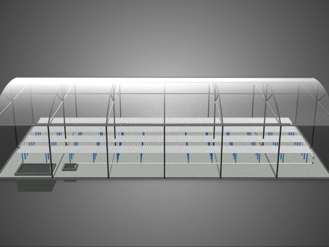 GREENHOUSE PLANT FARM CULTIVATION AEROPONIC HYDROPONIC GARDEN 3D Model