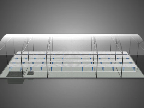 GREENHOUSE PLANT FARM CULTIVATION AEROPONIC HYDROPONIC GARDEN 3D Model