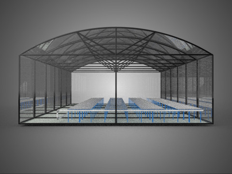 GREENHOUSE PLANT FARM CULTIVATION AEROPONIC HYDROPONIC GARDEN 3D Model