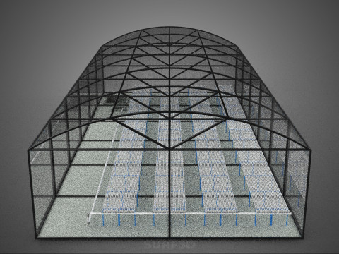 GREENHOUSE PLANT FARM CULTIVATION AEROPONIC HYDROPONIC GARDEN 3D Model