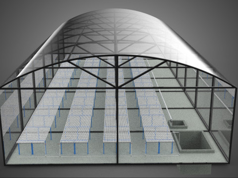 GREENHOUSE PLANT FARM CULTIVATION AEROPONIC HYDROPONIC GARDEN 3D Model