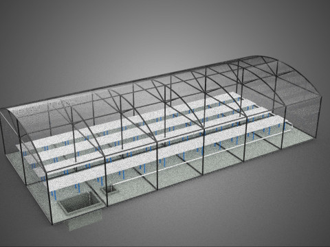 GREENHOUSE PLANT FARM CULTIVATION AEROPONIC HYDROPONIC GARDEN 3D Model