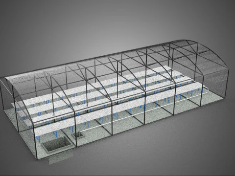 GREENHOUSE PLANT FARM CULTIVATION AEROPONIC HYDROPONIC GARDEN 3D Model