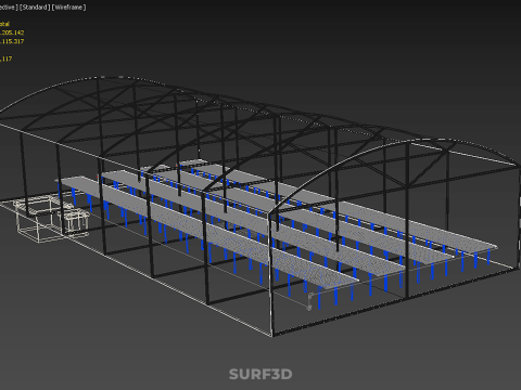 GREENHOUSE PLANT FARM CULTIVATION AEROPONIC HYDROPONIC GARDEN 3D Model