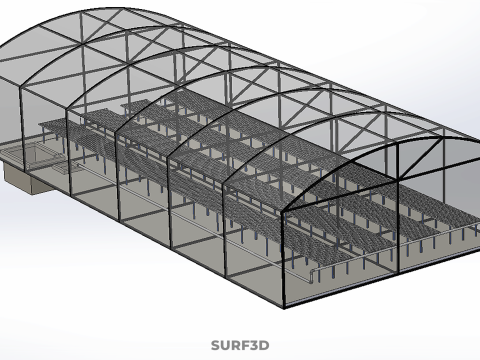 GREENHOUSE PLANT FARM CULTIVATION AEROPONIC HYDROPONIC GARDEN 3D Model