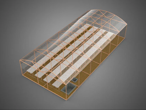 СЕЛЬСКОЕ ХОЗЯЙСТВО ТЕПЛИЦЫ СЕЛЬСКОЕ ХОЗЯЙСТВО АЭРОПОНИЧЕСКИЙ ГИДРОПОННЫЙ САД 3D Модель