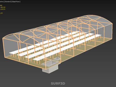 FARMING GREENHOUSE PLANT AGRICULTURE AEROPONIC HYDROPONIC GARDEN 3D 模型